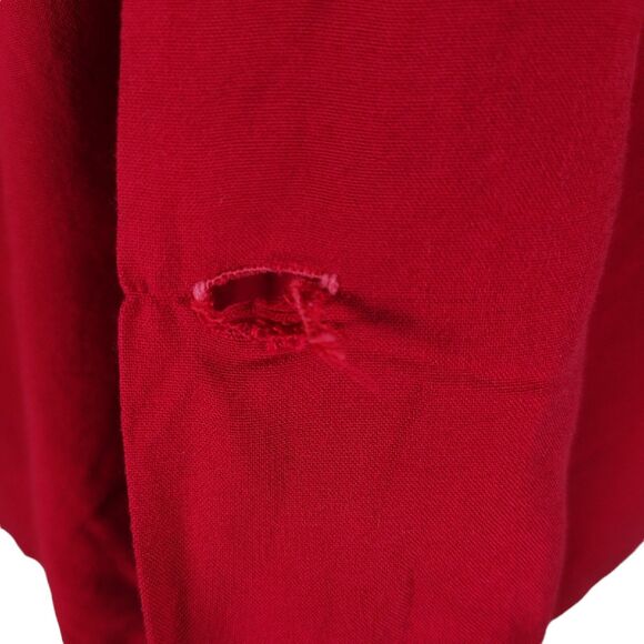 Vintage 50s Rayon Chain Stitch Bowling Shirt Size M Red Dean JCC Men's Club - Picture 11 of 13